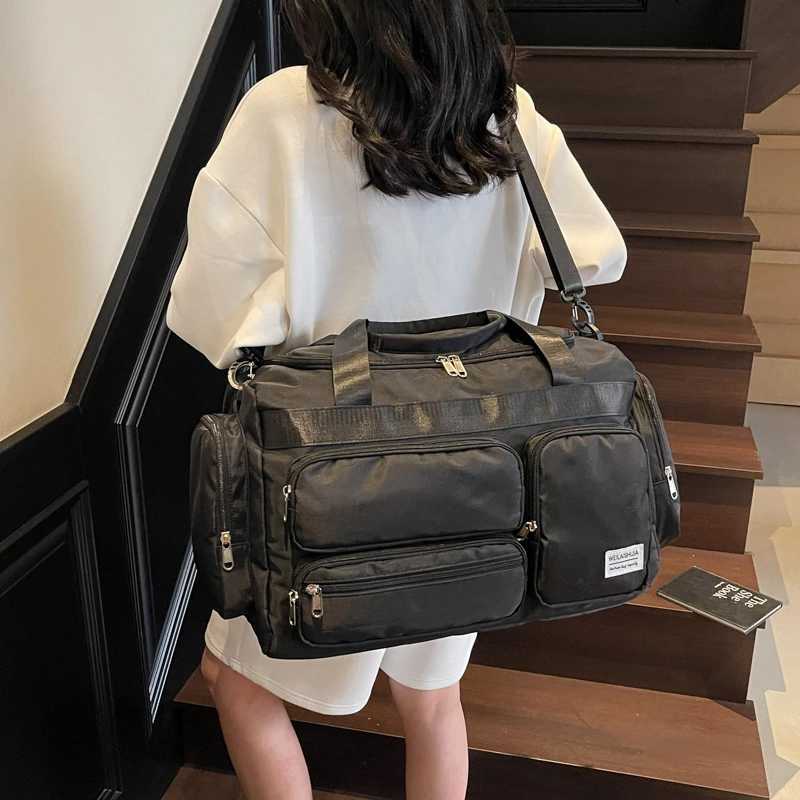 Travel Duffel Tote Bag with Dry Wet Separation Pocket Sports Gym Bag Crossbody Toiletry Bag for Women Waterproof Easy Carry on W250618