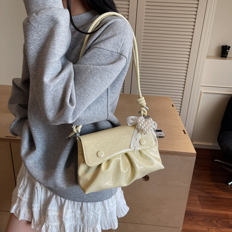 Free shipping designer Summer Trend Wrinkle Hot Style Small Square Bag for Women 2025 New Versatile Stylish Shoulder Bag Niche Fashion Underarm Bag