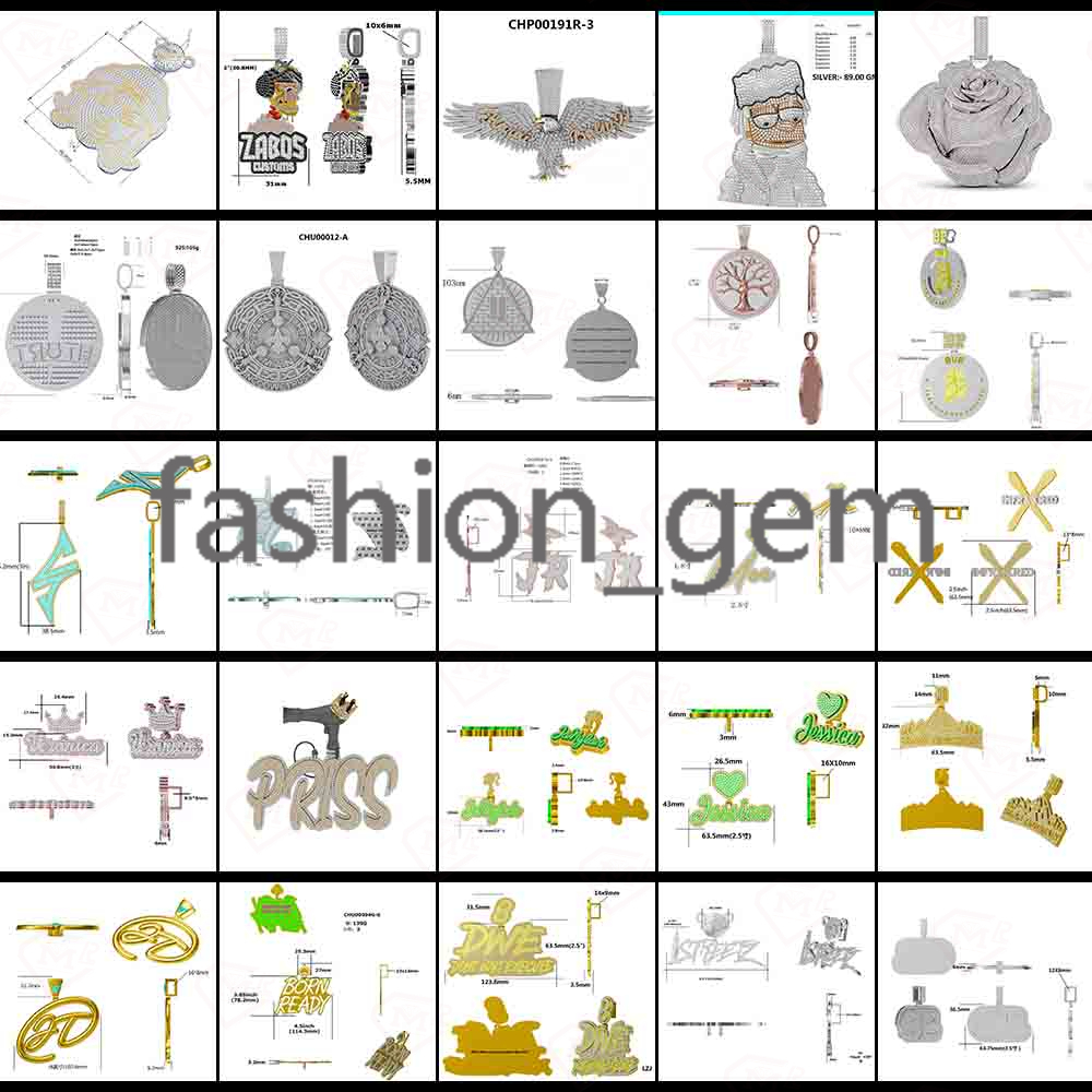 Custom Name Letter Moissanite Pendant Chain Iced Out 925 Silver Pass Diamond Tester Vvs Moissanite Hip Hop Men Pendant