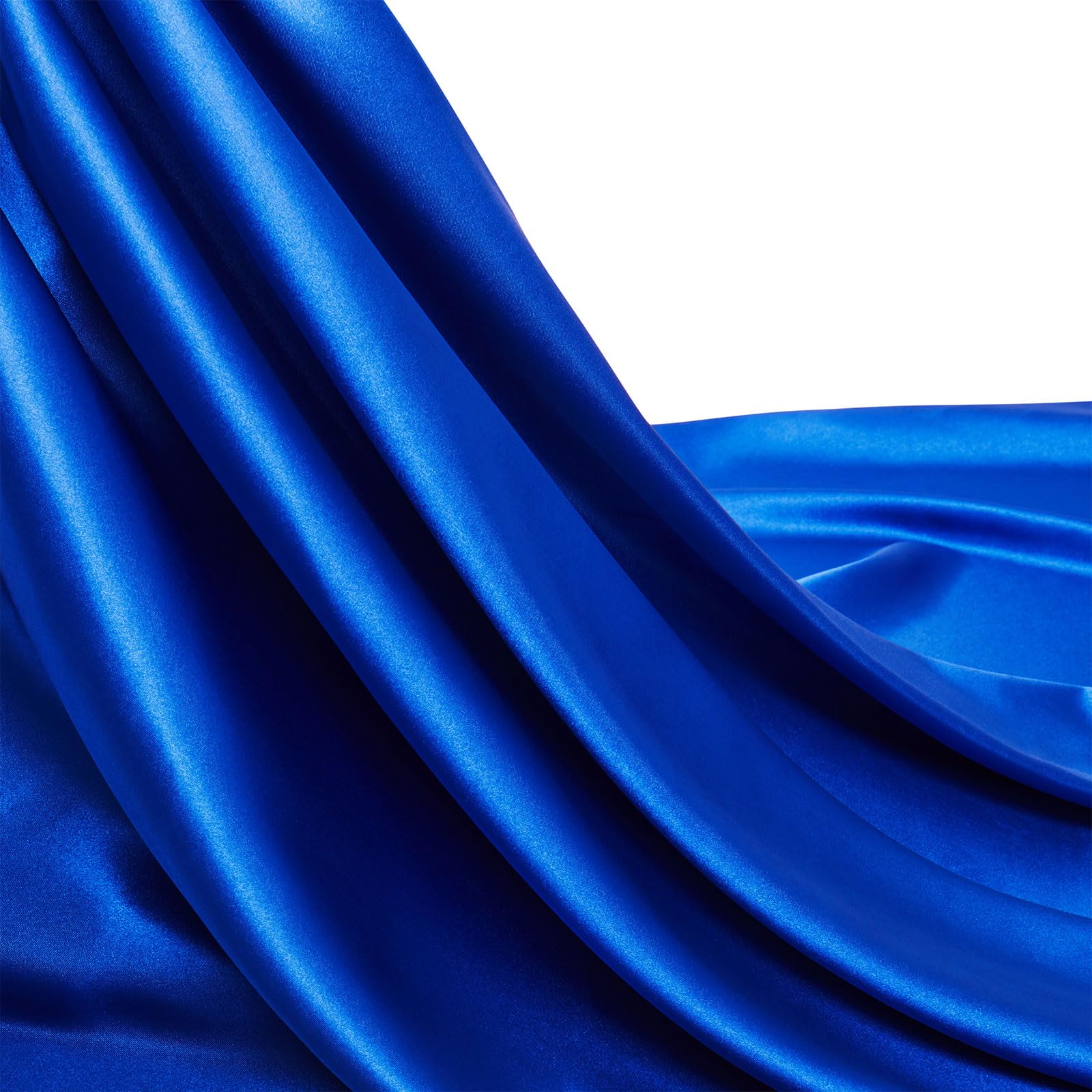 Silk Satin Fabric 5 Yards 55" Wide, Shiny and Soft Charmeuse Satin Fabric for Sewing Wedding Bridal Dress