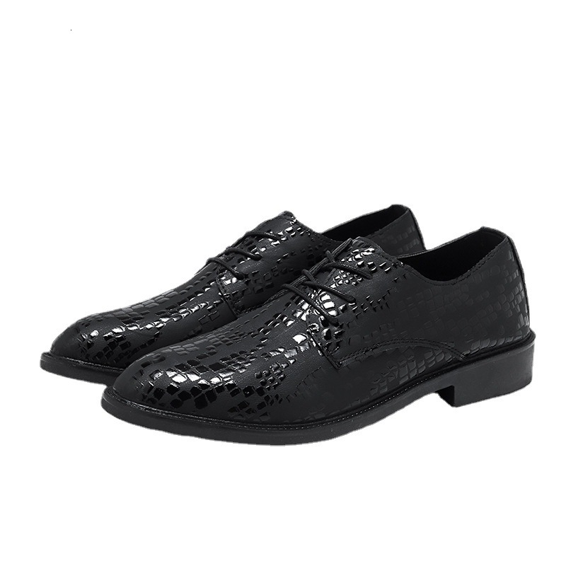 Men S Korean Style Hidden Heel Soft Leather Youth Suit Casual Shoes British Business Formal Casual Shoes Versatile Trendy Ddmysaturn