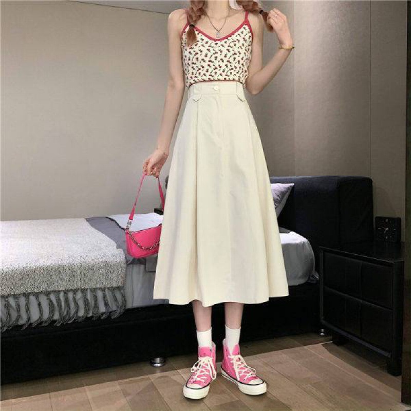 GC256 New summer design niche elastic waist umbrella skirt