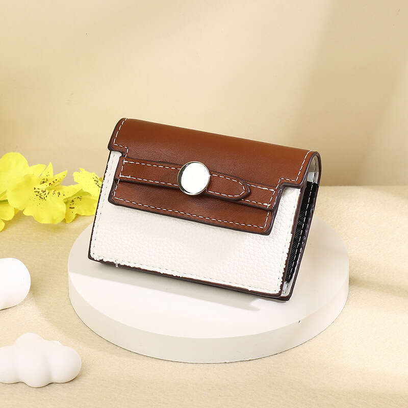 Trendy INS for Women High-End Feel Women's Wallet Multi-Card Slot Accordion ID Card Holder Storage Coin Purse