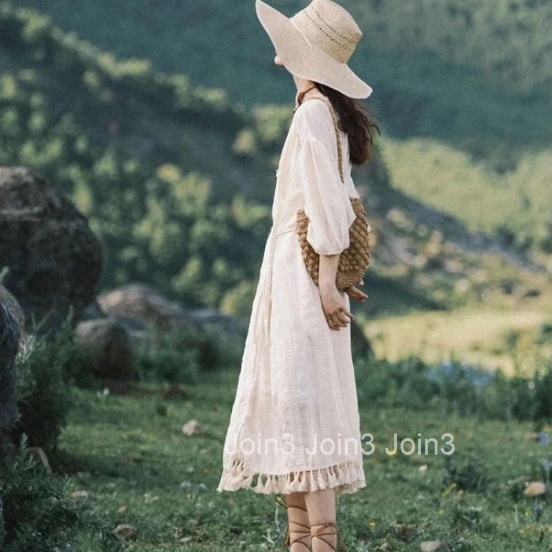 Womens Long Sleeve Dresses Midi Embroidery Female Dress Bandage Designer Thic Fashion Summer 2025 Elegant and Pretty Vintage G