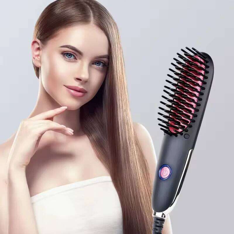 Iron Ceramic Electric Comb Professional Straighteners Hair Straightener Brush