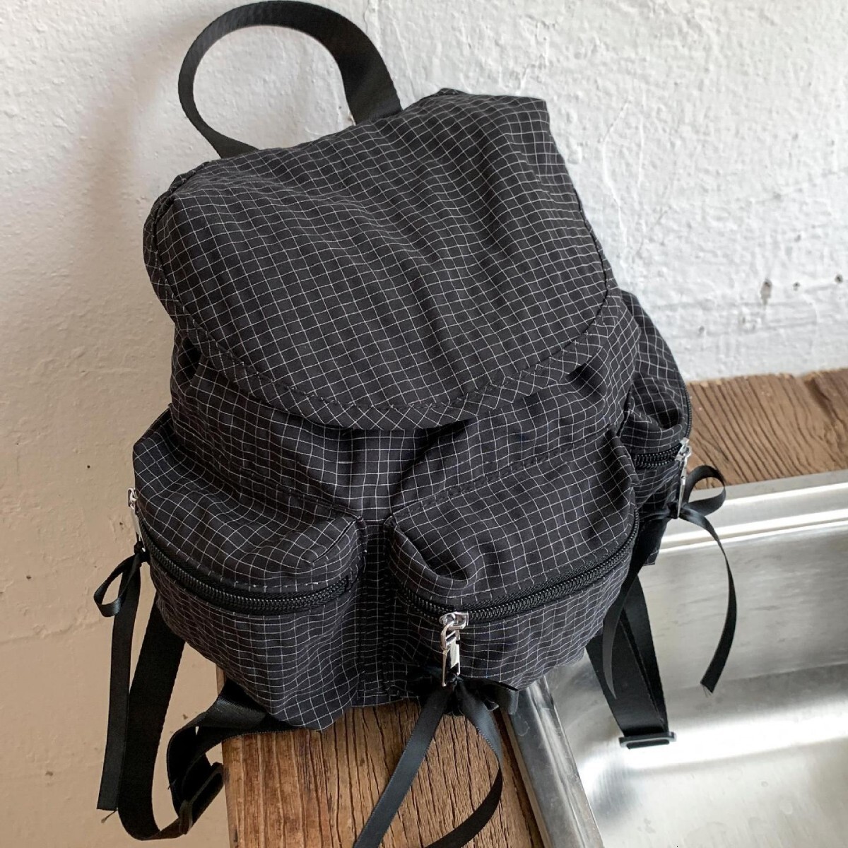 Free shipping designer Bag Summer Lightweight Women Backpack 2025 New Cute Pastoral Style Small Backpack Plaid Commuter Bag Crossbody Bag