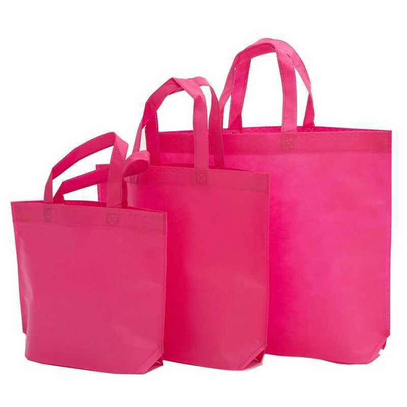 S/M/L Three Size Environmental Shopping Bag Reusable Foldable Nonwoven Tote Bag Portable Grocery Storage Handbag Folding Pouch B250618