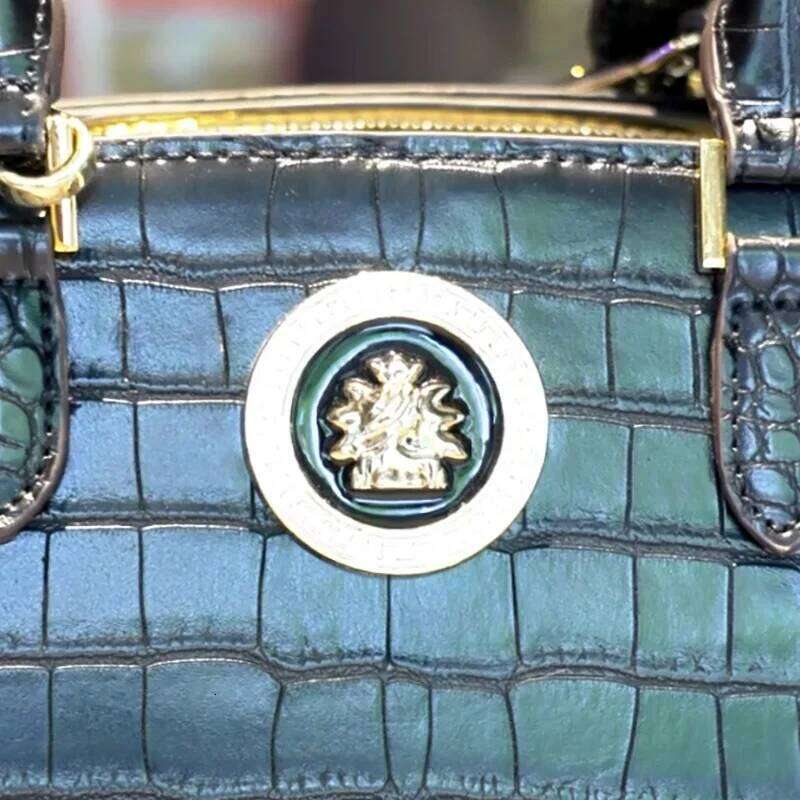 VM FASHION KISS Women's Handbag Microfiber Crocodile Pattern Boston Messenger Versatile Elegant Ladies Shoulder Bag