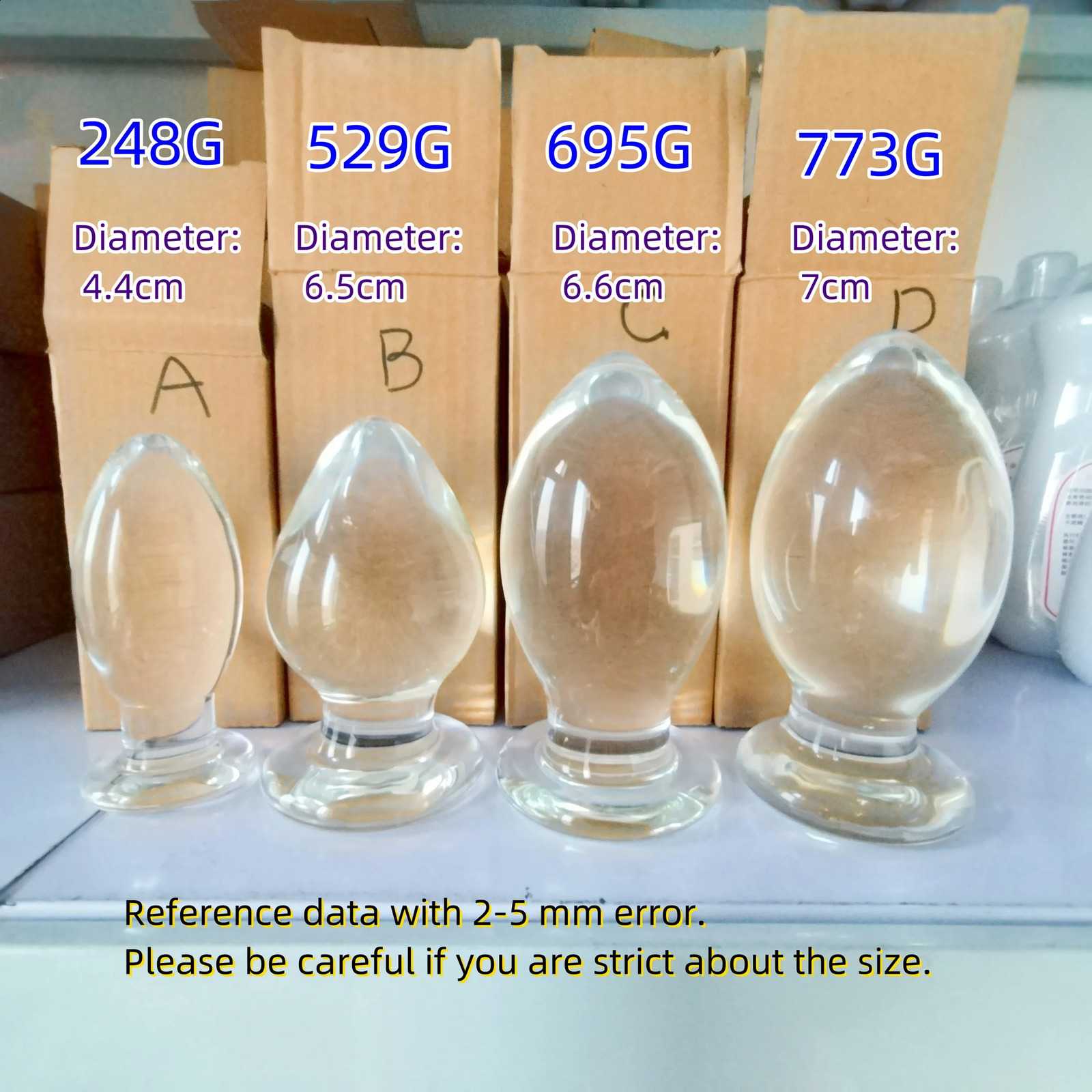 VaHppy Smooth Duck Egg Extra large Glass Anal Plug 780g 7cm SM BDSM Sex toys for gay Adult Products Female Masturbators Dildo 250617