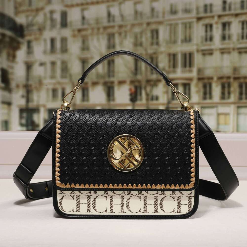 CH Solid Shoulder Dark Letter Emed Ladies Party Bag Exquisite Brand Fashion Design Handbag Classic