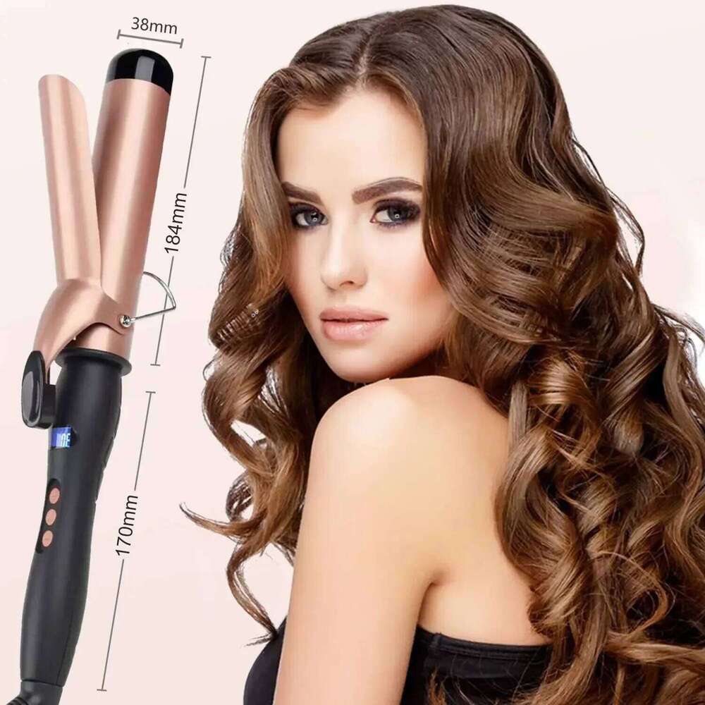 Iron Professional Curler Rechargeable Ceramic Styling Tools Negative Ion Hair Care Roller Curling Wand 38MM