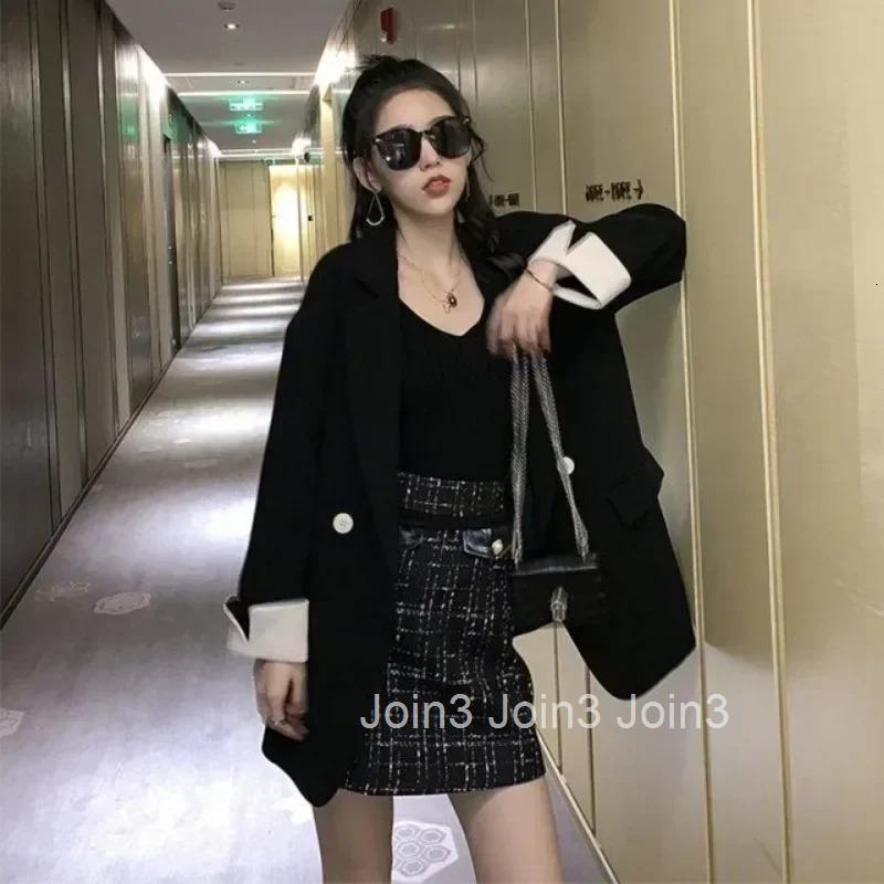 Casual Loose Coats for Women Korean Style Chic and Elegant Blazer Woman Fall 2025 New Arrivals Jacket Long Sleeve In Outerwears