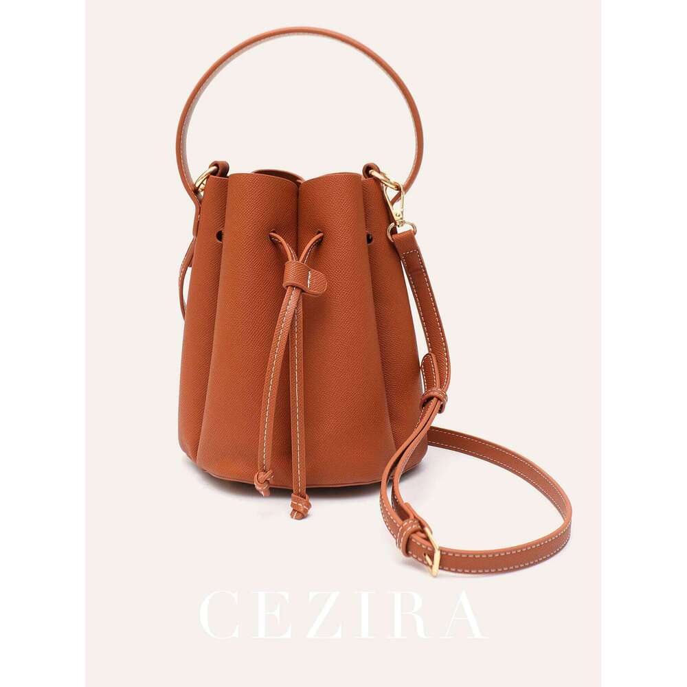 CR Women's Chic Design Top-Handle Bucket Bag PU Leather Patchwork Petals Shaped Drawstring Closure Shoulder Cross Body Handbag