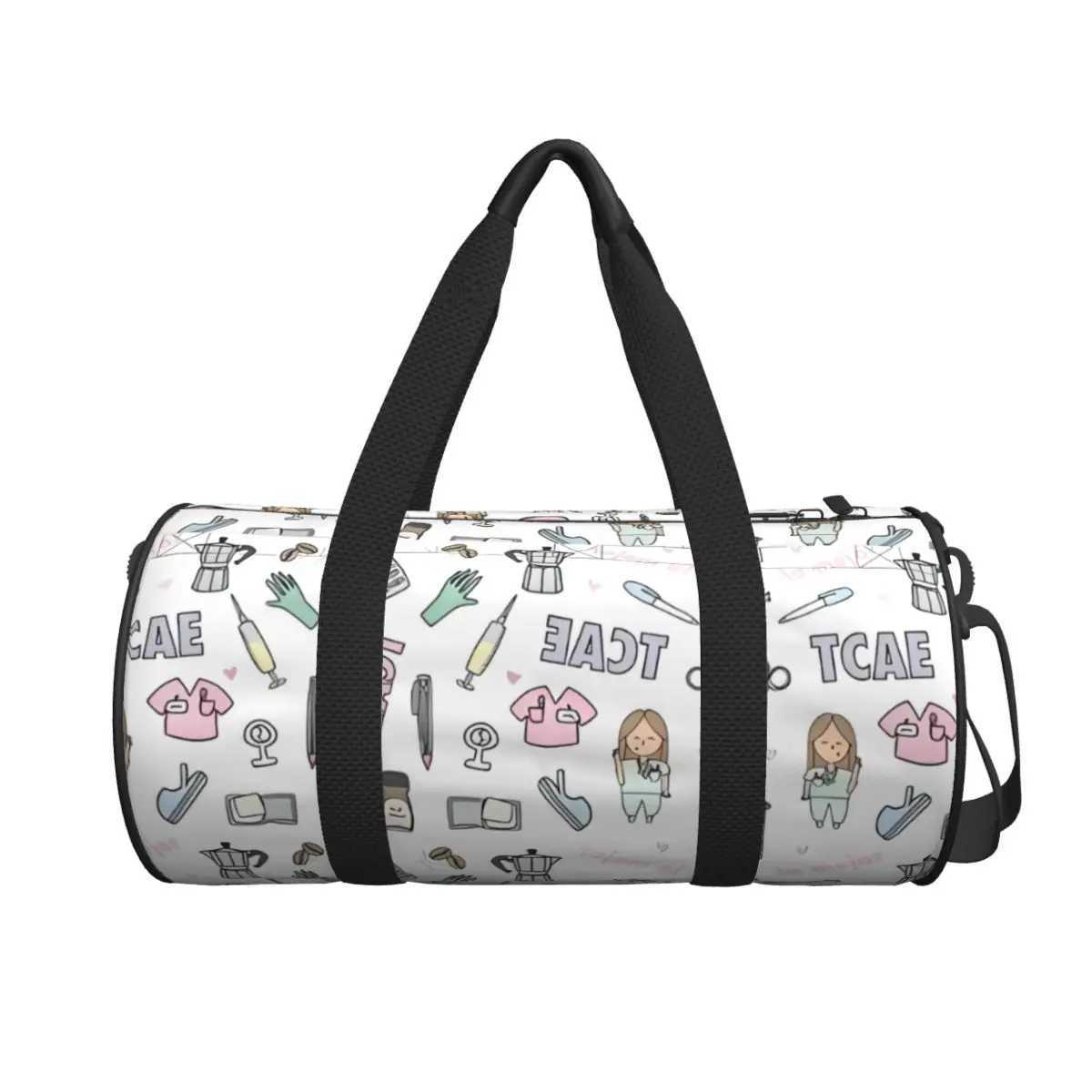 Nurse Emergency Travel Bag Doctor Nurse Large Capacity Sports Bags Outdoor Men Women Custom Gym Bag Luggage Retro Fitness Bag W250618