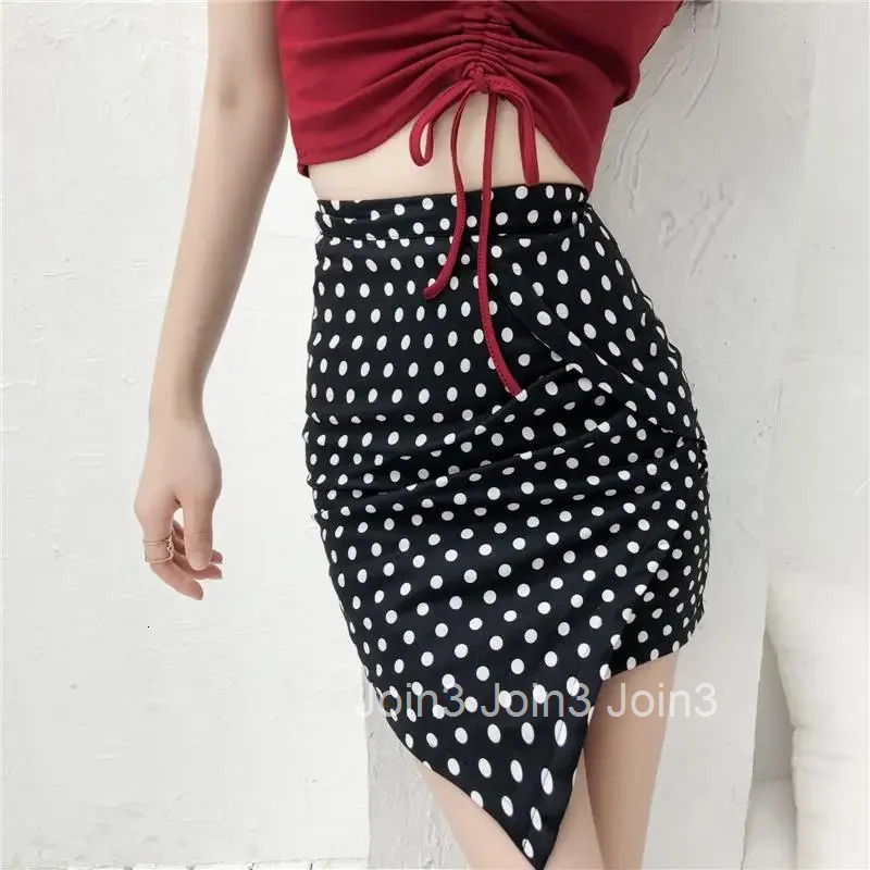 Wrap Woman Skirt High Waist Patchwork Black Tight Y2k Vintage Aesthetic Clothing Sales Stylish Korean Style V Skirts for Women