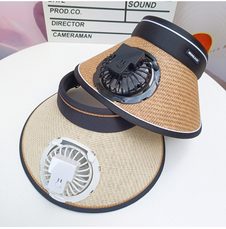 Brim Sun Hat With Solar Fan Outdoor Wide Brim Solar Fan Swim Hat Outdoor Fishing Hat Solar USB Charging Desktop Visor Upf50 Wide Sun Brim Hat for Trav