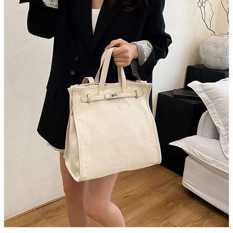 Spring 2025 Large Tote Shoulder Bag - Textured Vegan Leather Indie Design For Women Work & Travel Essentials