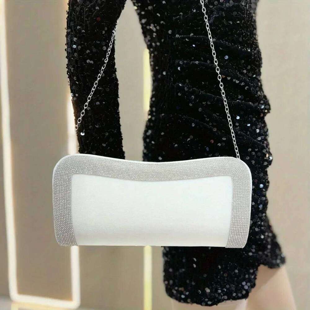 Designer Dinner Handbag Studded Light With Detachable Shoulder Strap Crossbody Party Bag