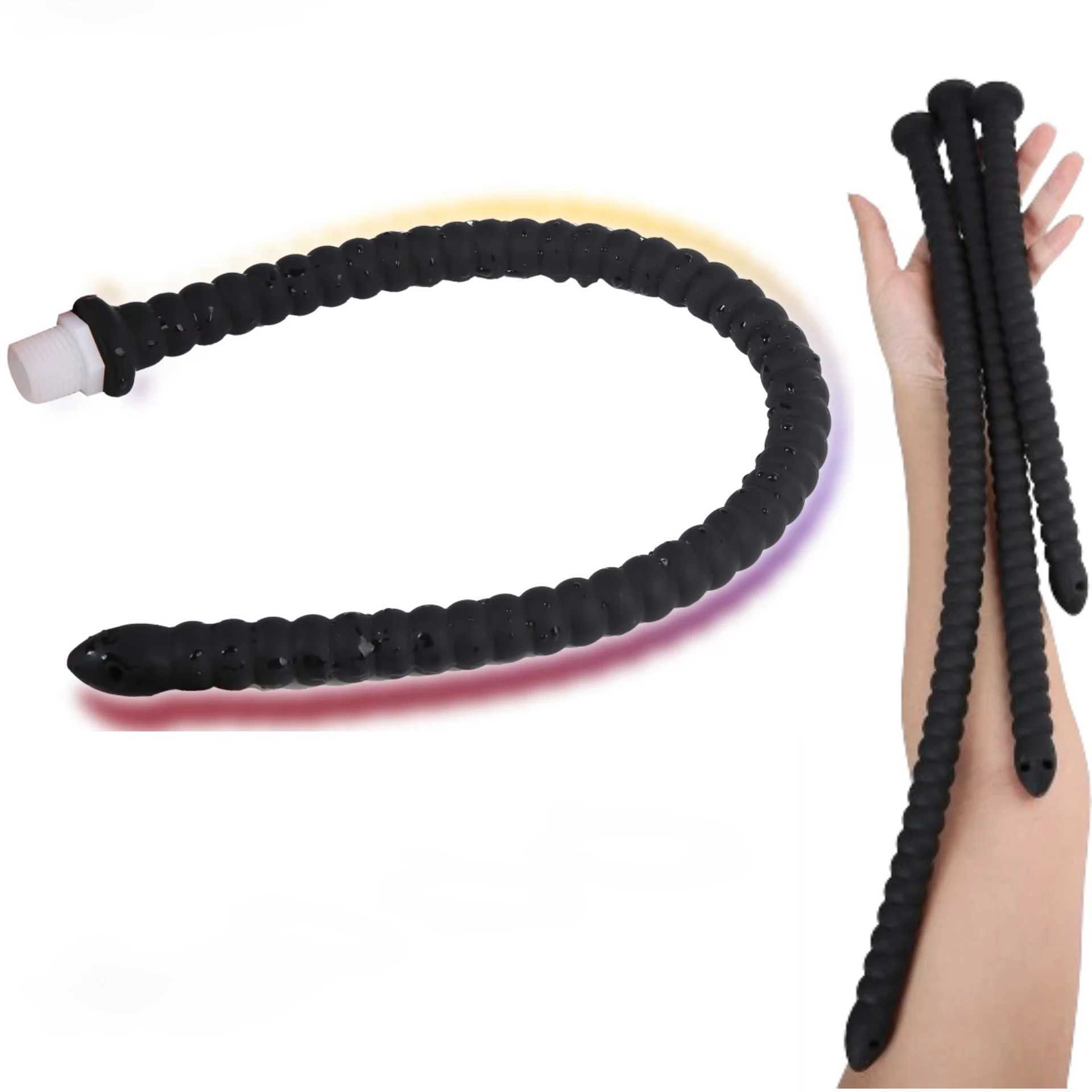 Feminine Hygiene Deep Anal Plug anus Washing Tube for Vaginal Long Buttplug Enema Cleaning Sex Toys Men Prostate Stimulate Silicone sale_2OWS