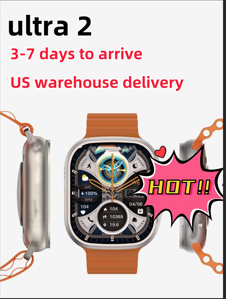 Durable Men's & Women's Wearable Tech Ultra 2 Smartwatch Featuring Advanced Health Monitoring Features