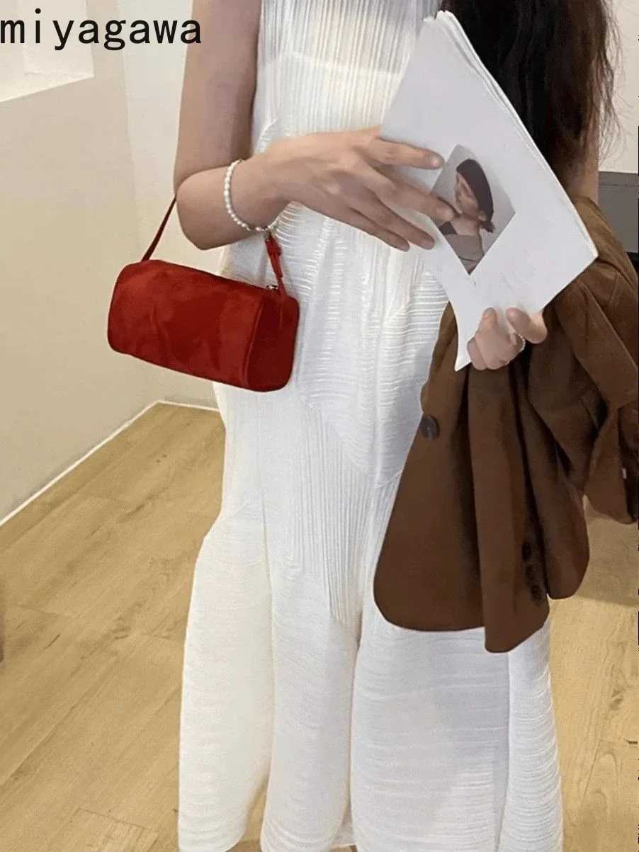 Miyaga 2024 New Casual Women Handbag Faux Suede Leather Mini Single Shoulder Small Square Bag B250618