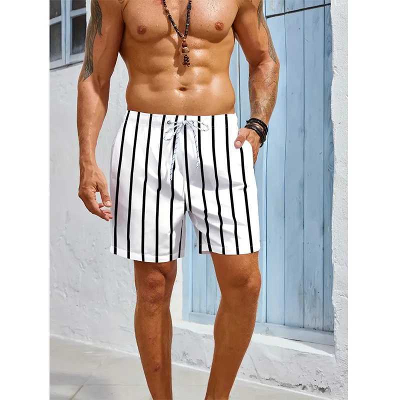 Stripe 3D Printed Board Shorts Casual Mens Graphic Short Pants Summer Hawaiian Breathable Swim Trunks Kids Loose Ice Shorts 2025 XJ250618