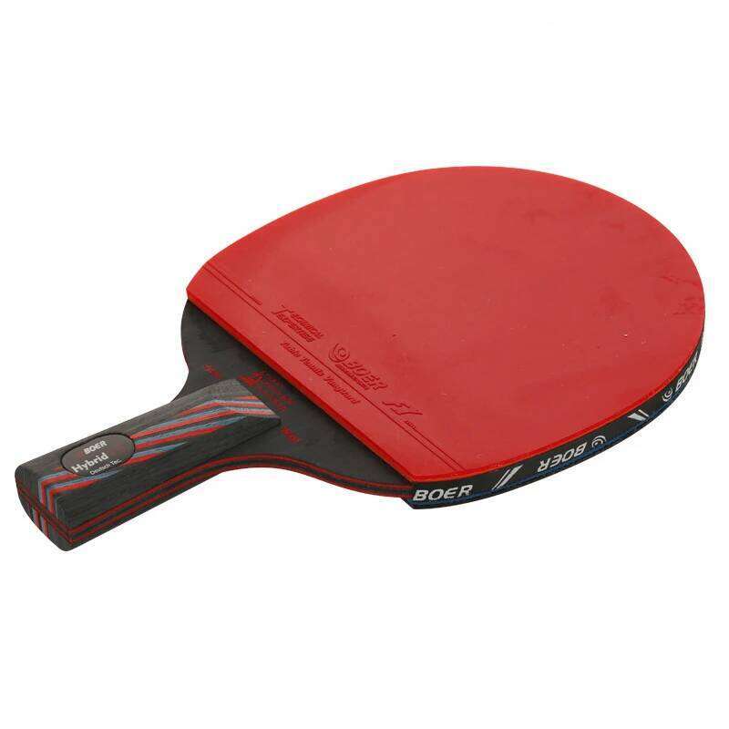 1PC Professional Tennis Table Ping Pong Racket Short Long Handle Rubber Carbon Blade Pimples-in Pingpong Paddle with Case