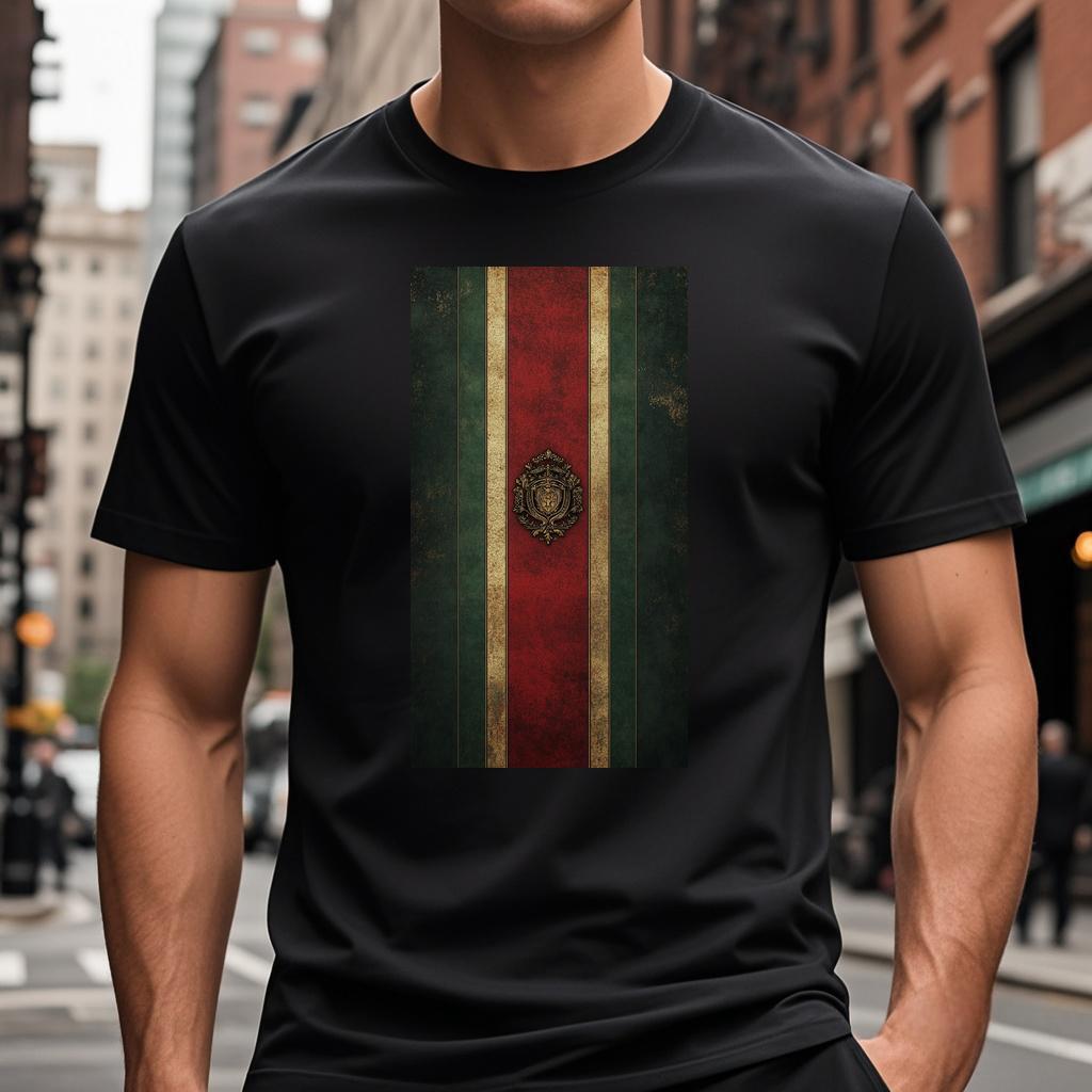 Dongdumaoyi A T-Shirt With The Flag Of Mexico In Red, Green And Gold Round Collar T Shirts