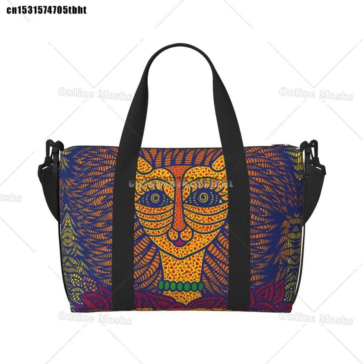 Cust Yayoi Kusama Abstract Painting Beach Tote Bag Wen Extra Large Gym Carry Travel Shopping Bags B250618