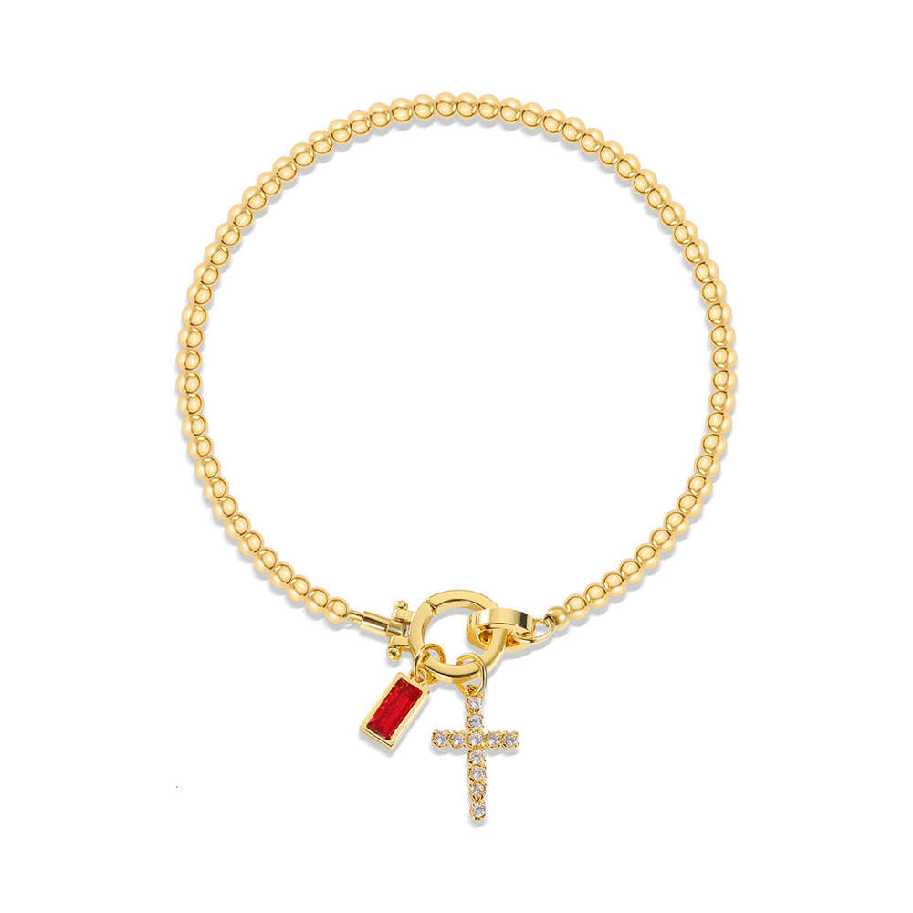 2025 NEW INS Hot Luxury Jewelry Designer Bracelet Gold Bead Bracelet Ins Lover Knot Zodiac Month Stone Pendant Bracelet Love Knot Plated 18k Gold Jewe