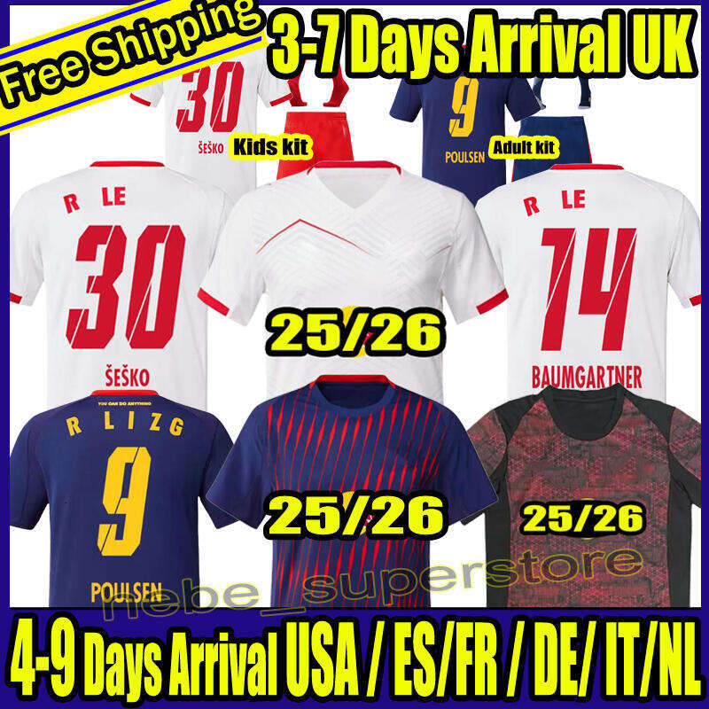 S-4XL 2025/26 RBL Leipzigs 3rd Soccer Jerseys SESKO OPENDA NUSA XAVI POULSEN BAUMGARTNER ORBAN BAKU KAMPL RAUM GEERTRUIDA Men Kids Kits Socks Sets football shirts