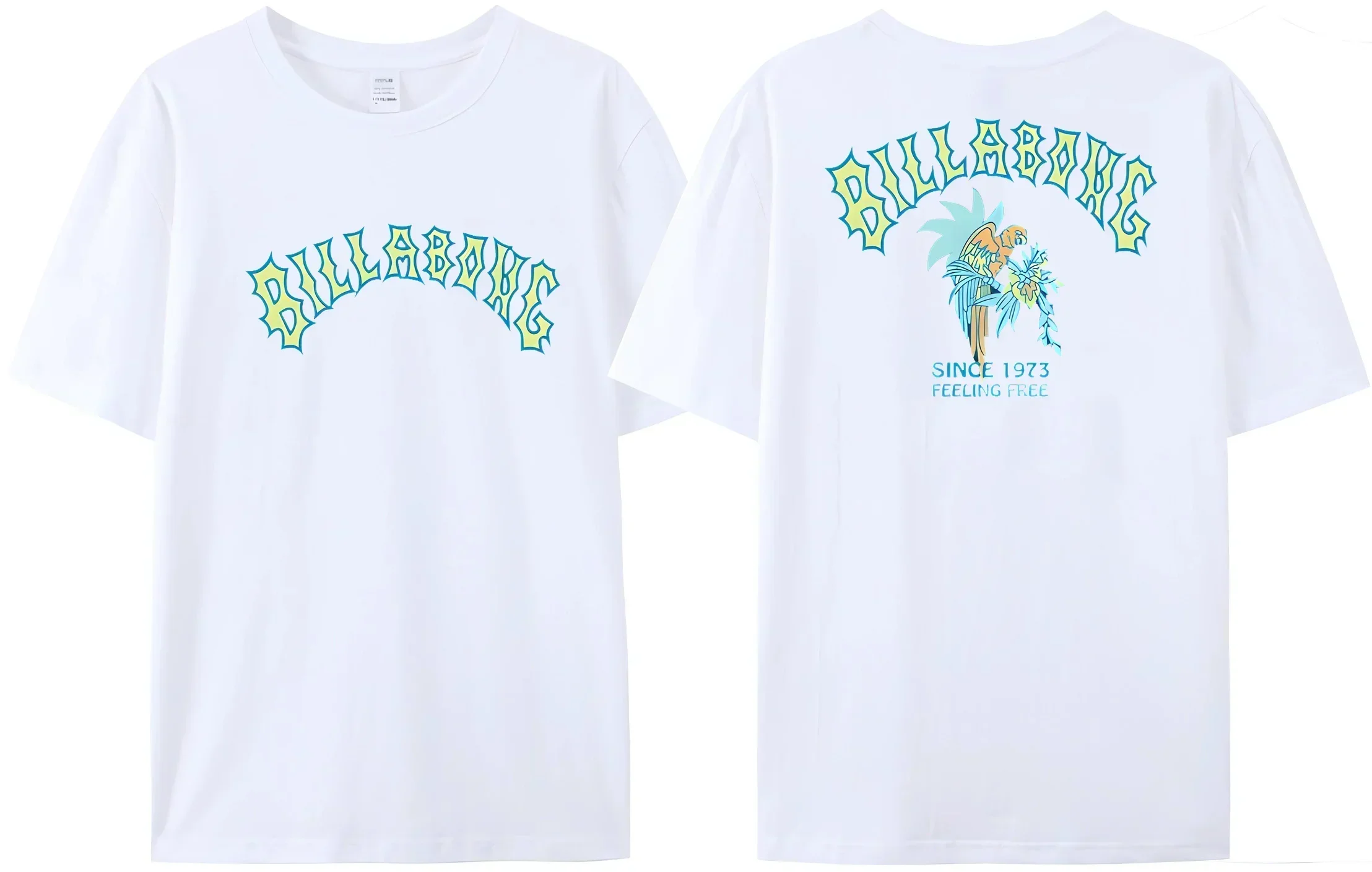 Wave New Men's and woman's Summer T-shirt Double Sided Printing High Quality Casual Top Tees