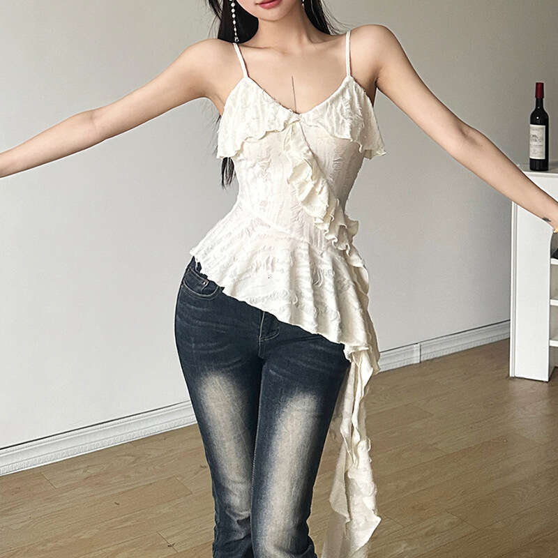 Spring New Women's Solid Color Slim Street Fashion Sexy Backless Tank Top B5