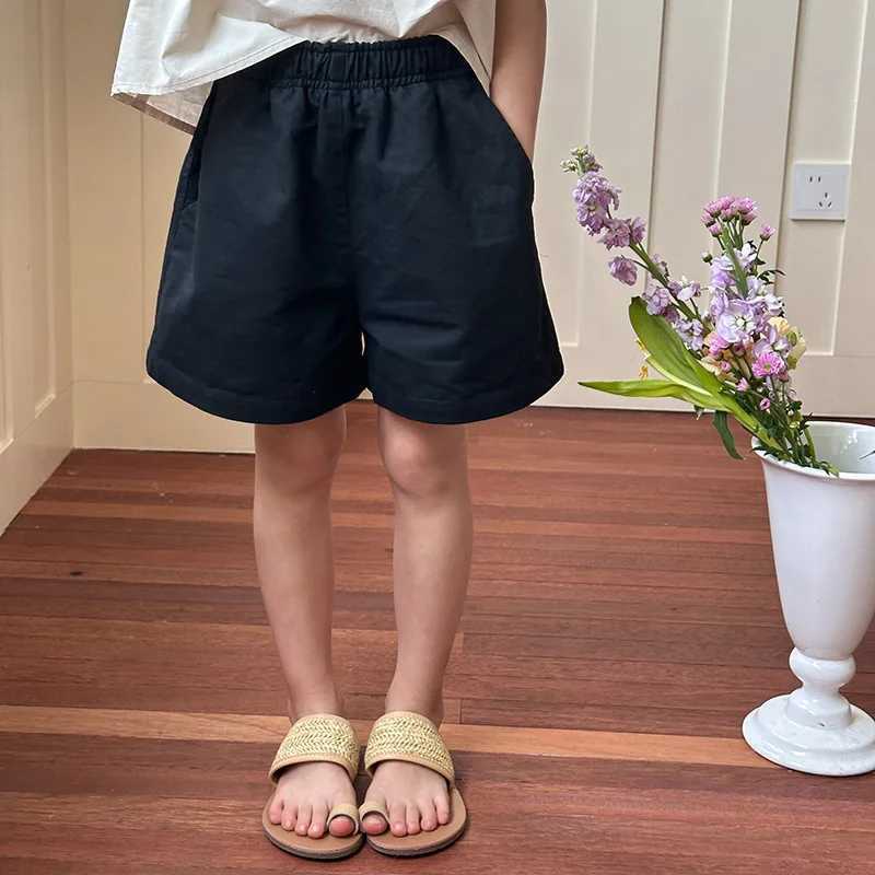 Children Shorts for Boys and Girls Baby Korean Loose and Slish Cotton Simple and Versatile Three Part Pants TrendyC250617
