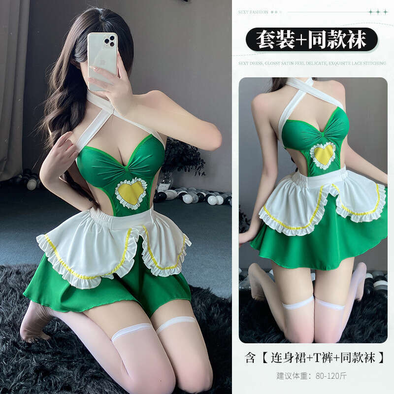 Sexy Lingerie Sexy Lingerie Cute Pure Desire Style Maid Nightdress Temptation Bed Passion No-Take-Off Uniform Set For Women 2780 Women Lingerie