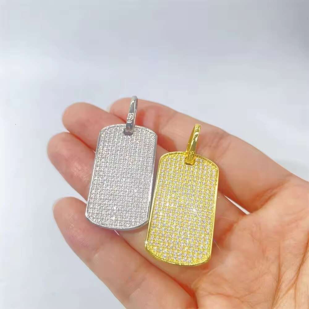 DE Classic Label VVS1 Moissanite Pendant Trendy Moissanite Pendant Hip Hop 925 Silver Pendants