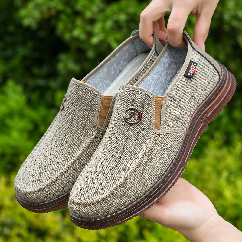 Old Beijing Cloth Men S Slip On Fashion Versatile Summer Mesh Casual Shoes Non Slip Wear Resistant Soft Sole Comfortable Lazy Shoes Ddmysaturn