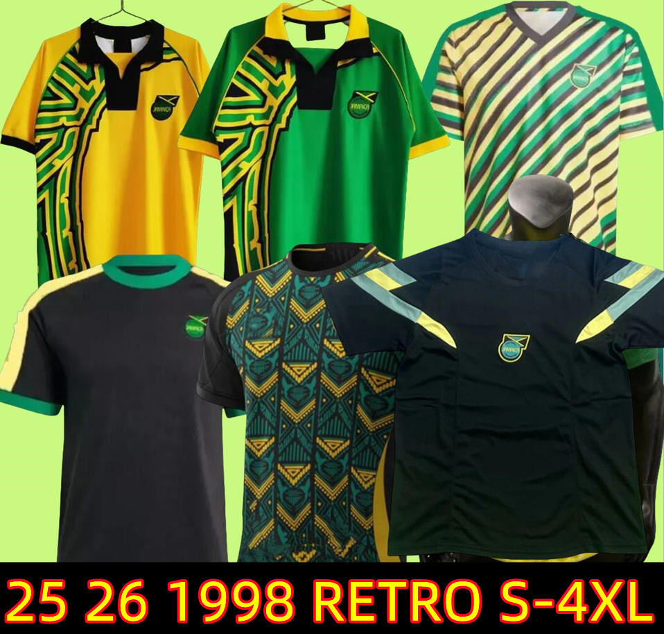S-4XL 2025 1998 Retro Jamaica national football soccer jerseys 25 26 BAILEY ANTONIO REID shirt NICHOLSON MORRISON LOWE Men Football Uniform