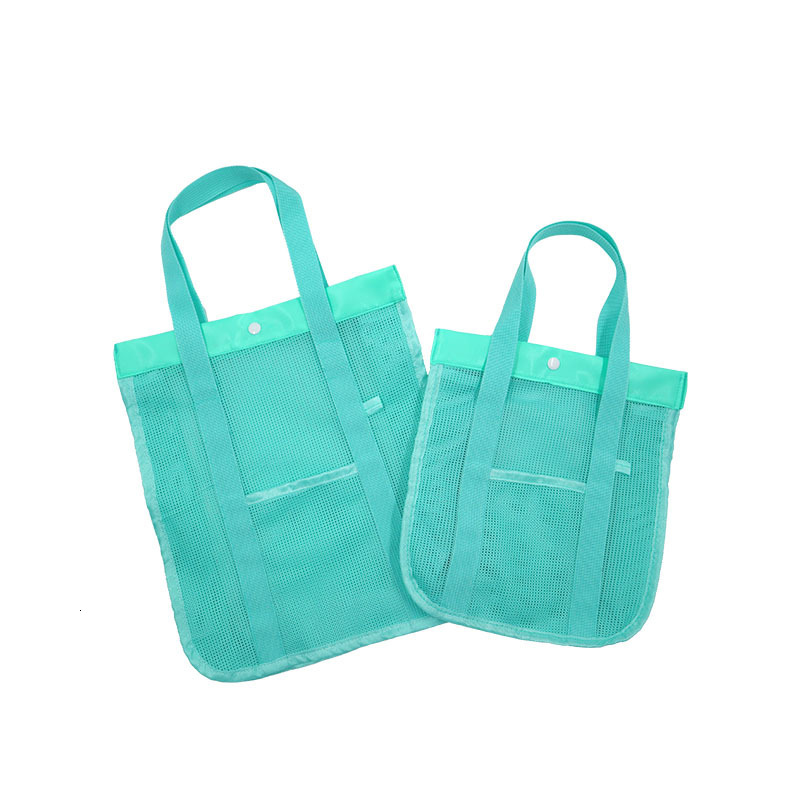 Toiletry Portable Multi-Pocket Storage Organizer Handheld Bath Polyester Mesh Beach Bag