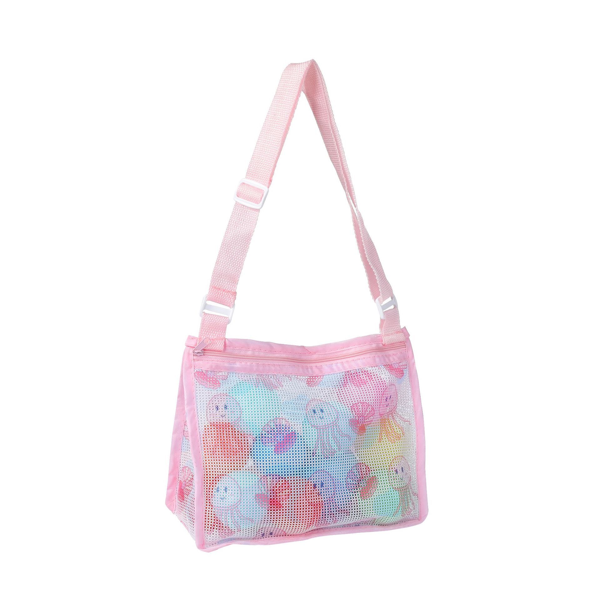 New Children's Printed Mesh Crossbody Shell Collection Beach Storage Bag