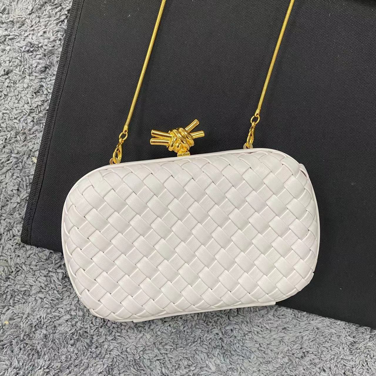 Free Shipping Designer 2025 New Luxury Bag Small High-end Woven Evening Bag Handbag Women's Fashionable Evening Bag