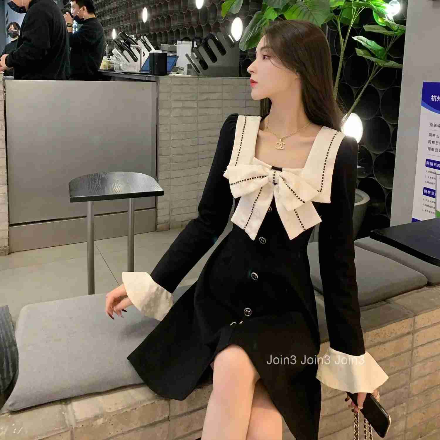 Bow Female Dress A Line Sensual Sexy Outfits Clothes On Sale Clearance Thic Designer Hot Full Xxl X Womens Long Sleeve Dresses
