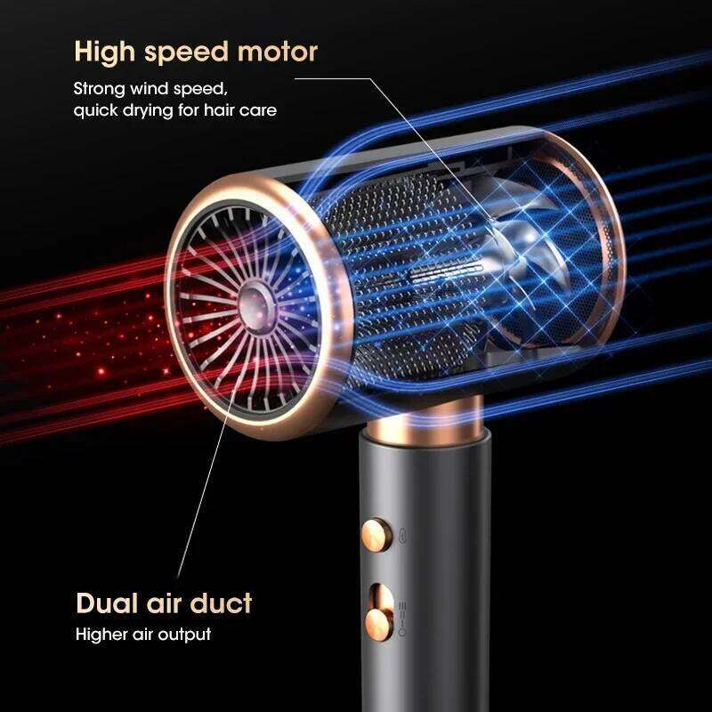 Professional Hair Dryer Turbo Ionic 1875W, Low Noise Constant Temp Fast Drying, Lightweight for Home Salon Travel 110V-240V