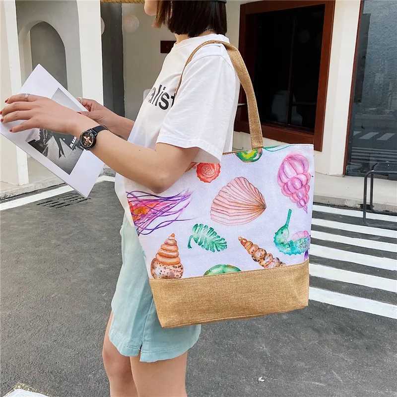 Wens Messenger Bag Leaves Printed Canvas Handbags Large Capacity Totes 2022 Fi Ladies Portable Zipper Beach Shoder Bag B250618