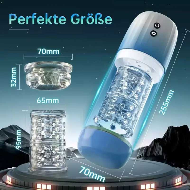 Mens Automatic Sucking Masturbation Cup Rotating Licking Blowjob Penis Massager Pocket Pussy Dicks Glans Stimulator Male Sex Toy W250618