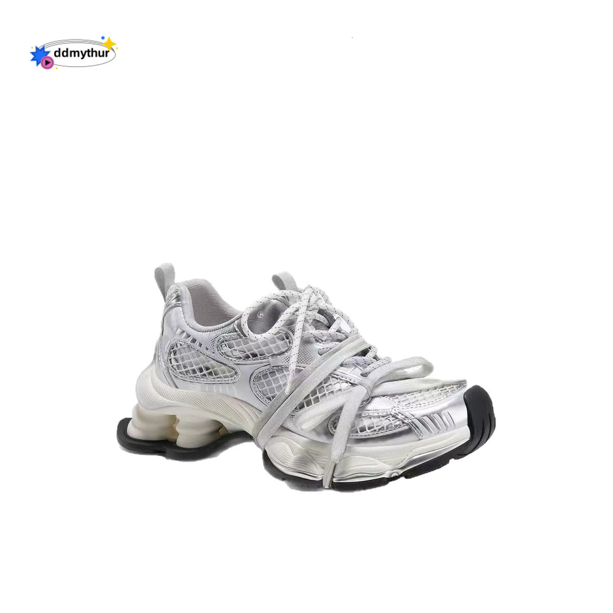 GGCC Galaxy Particle 2025 Spring New Vintage Thick-Soled Dad Casual Shoes for Women ddmythur