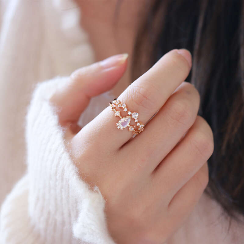 New Layered Rings Fashionable Unique Niche Design Micro Paved Zirconia Light Luxury Small Adjustable Index Finger Ring