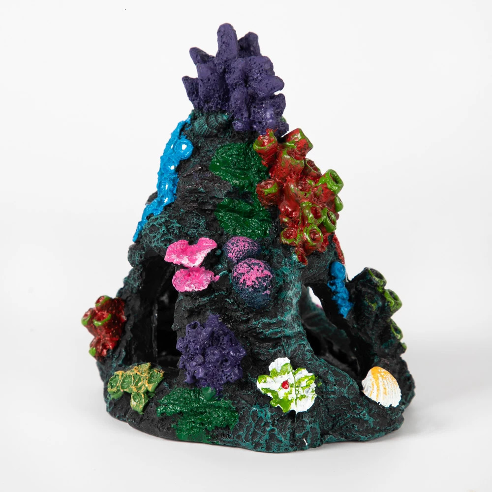Aquarium Decoration Artificial Coral Mountain Synthetic Resin Coral Stone for Aquarium Decoration for Fish Tank 250613