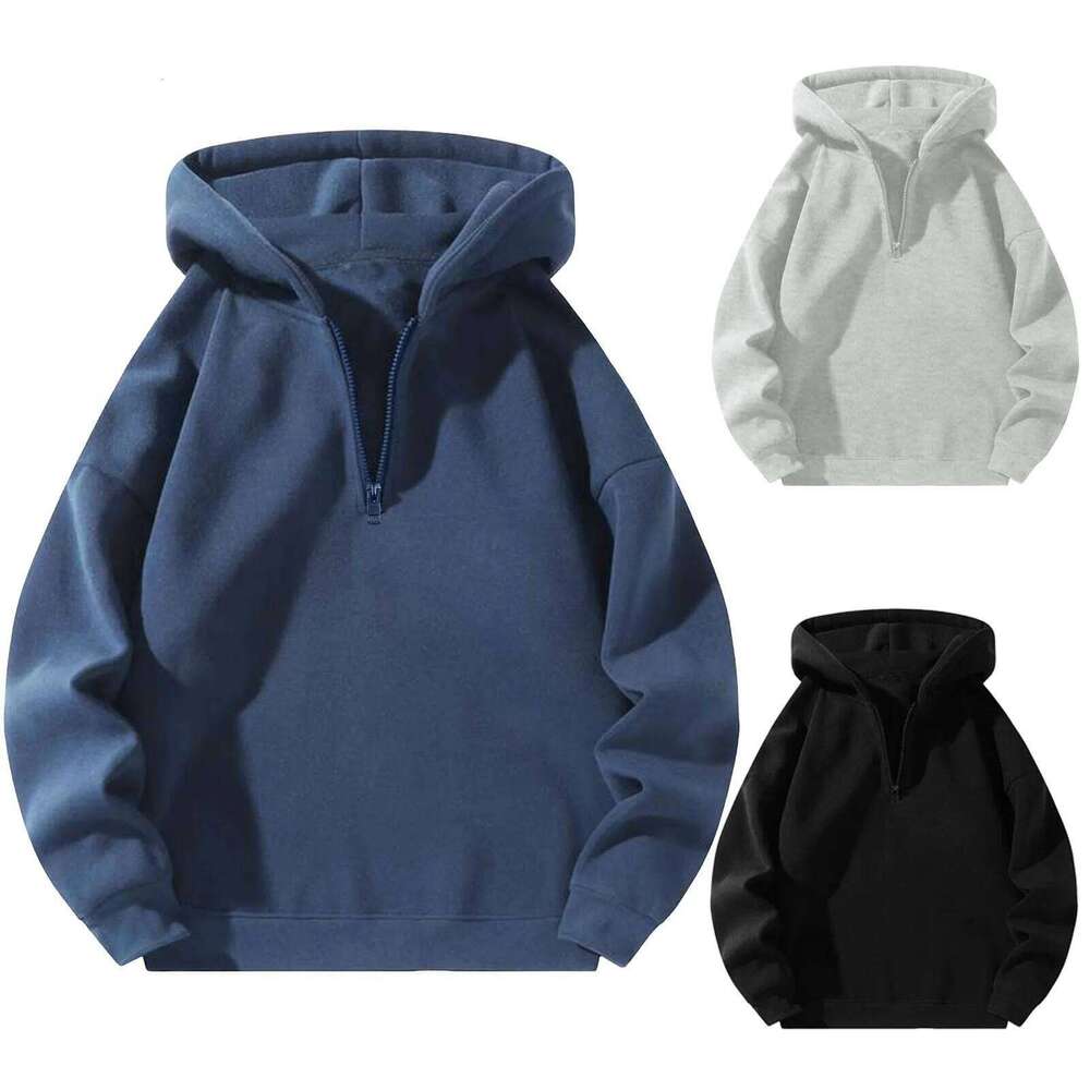 Men's Hoodless Crew Neck Sweatshirt, Basic Long Sleeve Shirt, Winter Fashion, New Cotton Sweatshirt for Men
