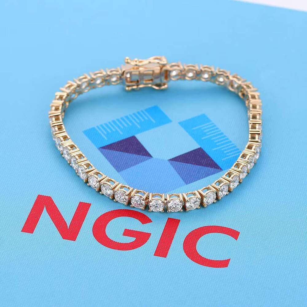 Classic Style 3mm Lab-Grown 10k 14k Tennis Bracelet for Women Daily Wear
